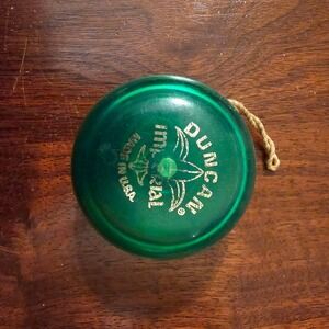 Vintage Duncan Imperial Yo-Yo Translucent Green Made in USA Toy Collectible